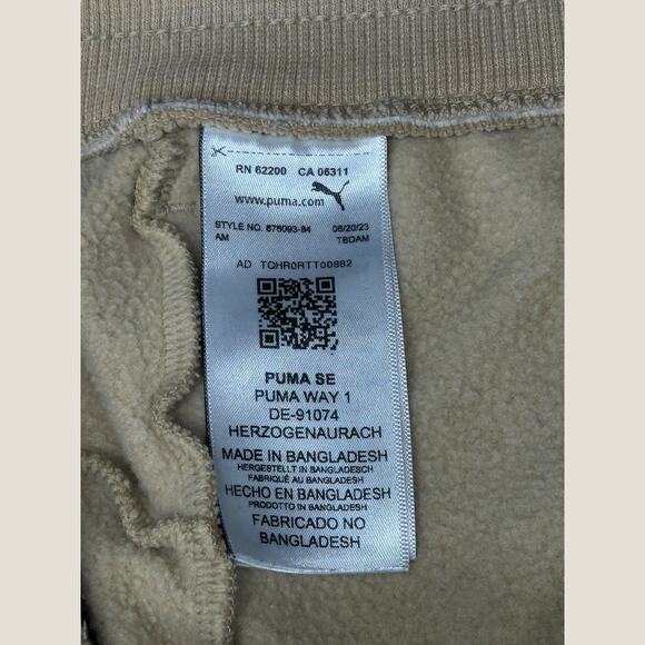 Puma Women’s Beige Fleece Sweatpants Size: Large - Picture 6 of 6